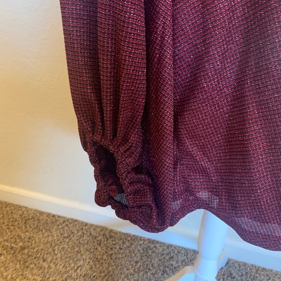 Maurices red/burgundy sparkle top - Picture 2 of 4